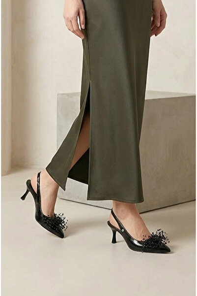 Gökhan Talay Noir Esnek Yumuşak Kaymaz Taban (4 cm) Siyah Rugan El Yapımı Bon...