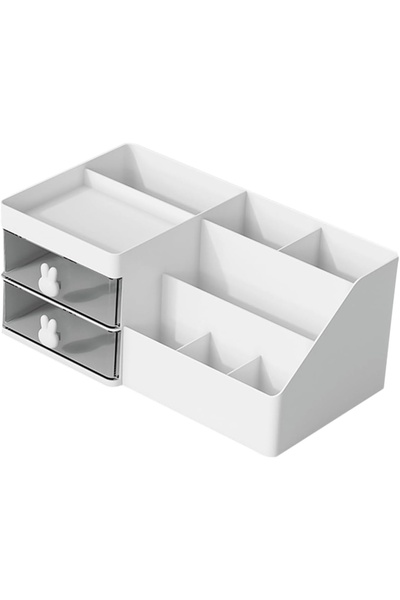 Avaleea Office Storage BoxFor MakeupStationeryCosmetic Organizer2 Drawers and...