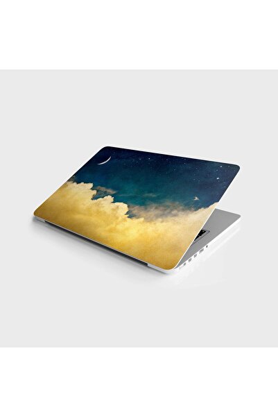 StickerArt Laptop Sticker Bilgisayar Notebook Pc Kaplama Etiketi Suluboya Ay