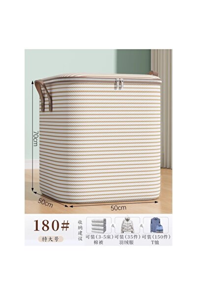 Avaleea Zippered Storage BoxFoldableReinforced HandleDurable Zipperfor Clothe...