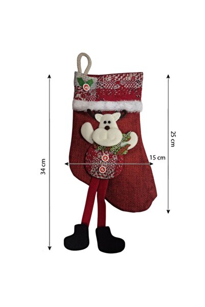 partidolu Ciorap cadou de Crăciun din țesătură de iută de calitate, cu figuri...