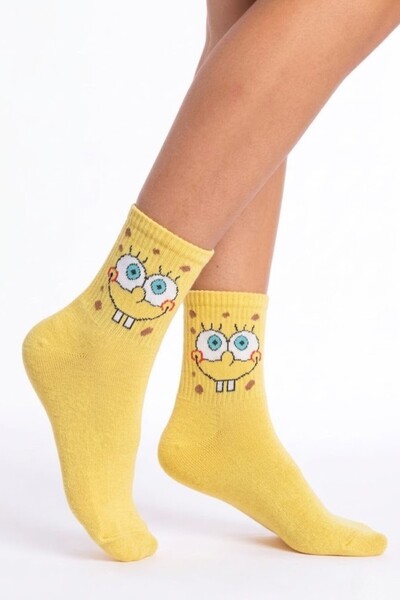 Esinti Șosete tematice SpongeBob - galbene