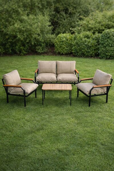 Huga Metal Alya Bahçe Takımı, Balkon Mobilyası, Koltuk Takımı, Cafe Mobilyası...