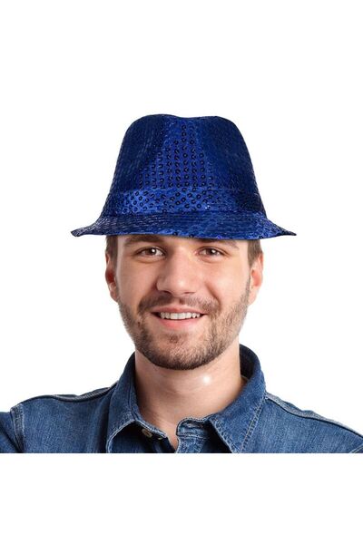 partidolu Căciulă Michael Jackson cu paiete de culoare albastru închis pentru...