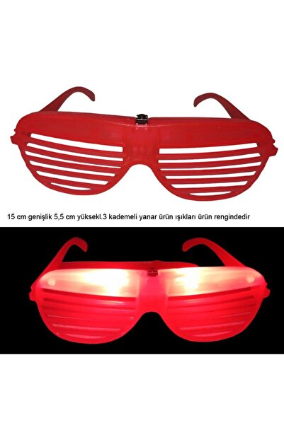 partidolu نظارات ستائر بإضاءة LED ماكرون لون أحمر 1 قطعة هاواي ريترو هالو