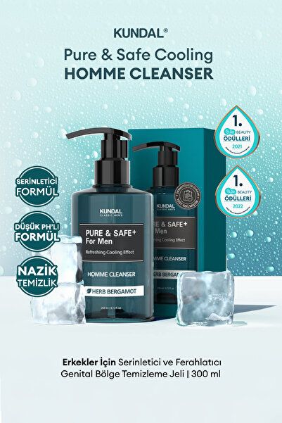 Kundal Erkekler İçin Serinletici Genital Bölge Temizleme Jeli Pure & Safe Coo...