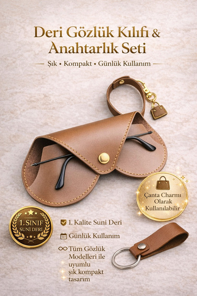 Ayleen Ayz Hangable Heart Model Glasses Case and Keychain Set - Bag Charm Gla...