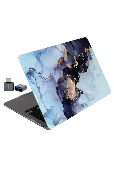 Mcstorey MacBook Air Uyumlu 13.3 İnç M1 Mermer Desenli Sert Kılıf İnce Hafif ...