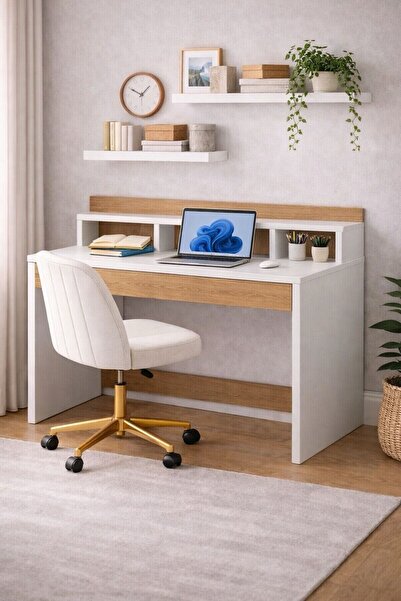 MOBİX HOME MK01 Çalışma Masası Çekmeceli Ceviz