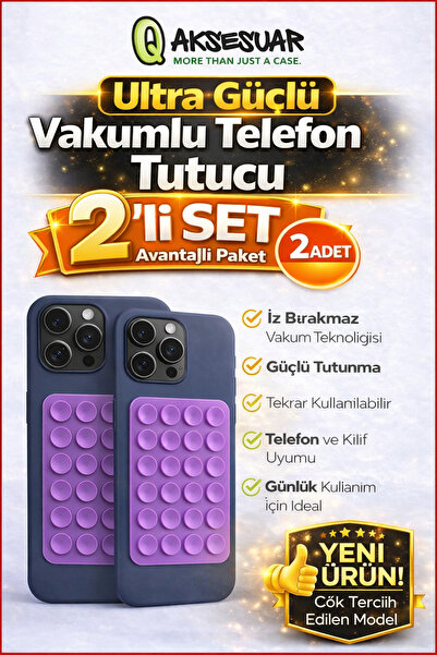 Q Aksesuar Silikon Vakumlu Telefon Tutucu, Cep Telefonu için Silikon Yapışkan...