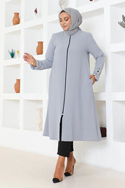 Neva Style غطاء ليندا رمادي - تفاصيل زر الكم