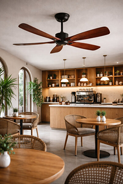 Sihirli Halı Akıllı Tavan Vantilatörü 52 İnc 132 cm Uzaktan Kumandalı Sessiz ...