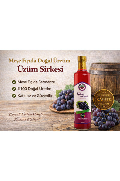 Dafa Meşe Fıçı Üzüm Sirkesi 500 | Doğal Fermantasyon | Katkısız Premium Sirke...