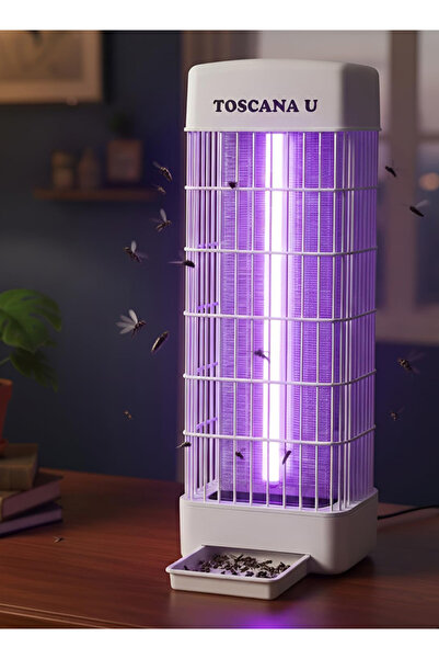 TOSCANA U جهاز قاتل الحشرات الكهربائي مزود بشبكة حماية و درج سفلي لجمع الحشرا...