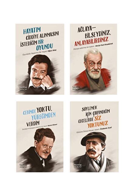 hayykitap Edebiyatımızın Devleri Biyografi Seti - 4 Kitap