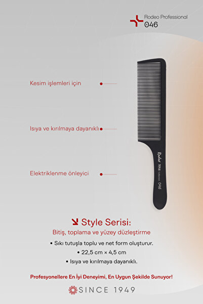 RODEO Αντιστατική χτένα 046