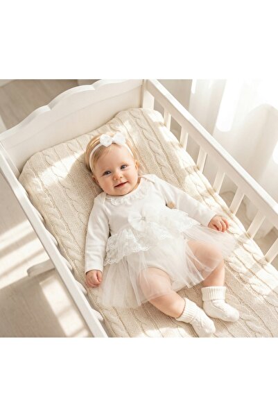 Miniday Baby فستان بودي للفتيات الصغيرات مع باندانا ودانتيل BK1019