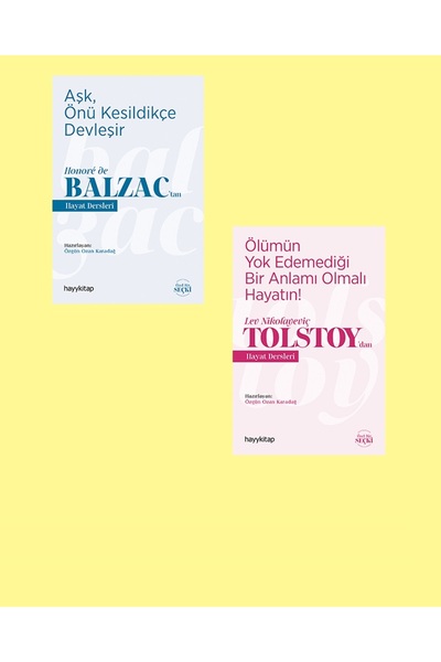 hayykitap Klasikler / Hayat Dersleri 2'li Set 2 / Balzac - Tolstoy