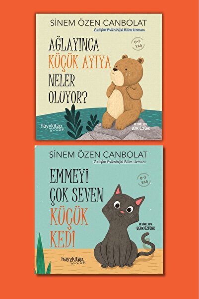 hayykitap Sinem Özen Canbolat 2 li Set / Emmeyi Çok Seven Küçük Kedi -  Ağlay...