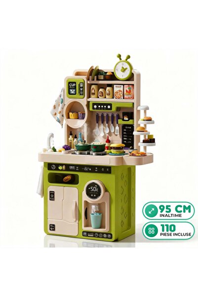 Timebox Set de bucătărie pentru copii, abur real și apă curgătoare, sunete/lu...