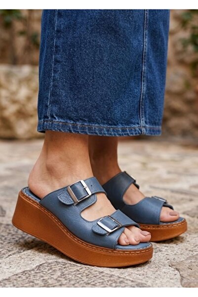 Ender Внутрішня частина 100% натуральна шкіра Платформа Набита підошва Подвій...