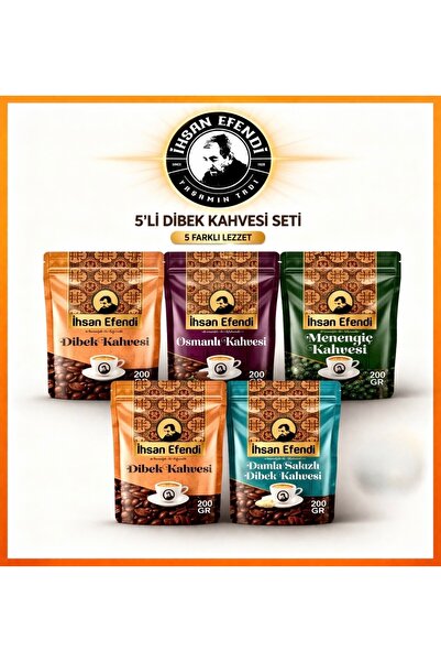 ihsan efendi 5’li Dibek Kahve Seti-200g’lık Paketlerde!-2 Sade,osmanlı Damla ...