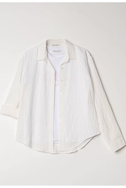 ALG Girls' Woven Shirt T-Shirt 2-Piece Set