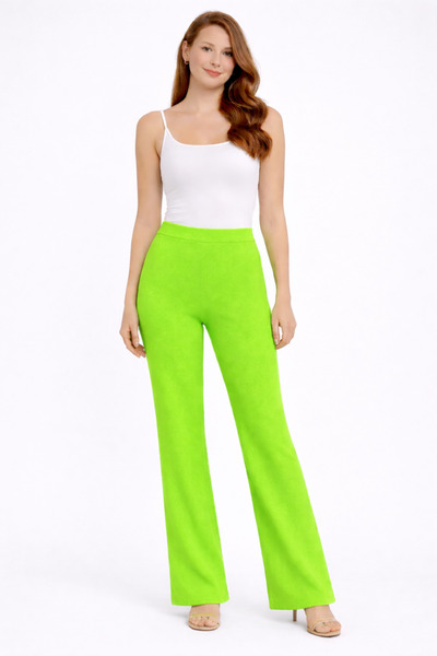 Neden Tekstil Beli Lastikli Bol Paça Polyester Pantolon