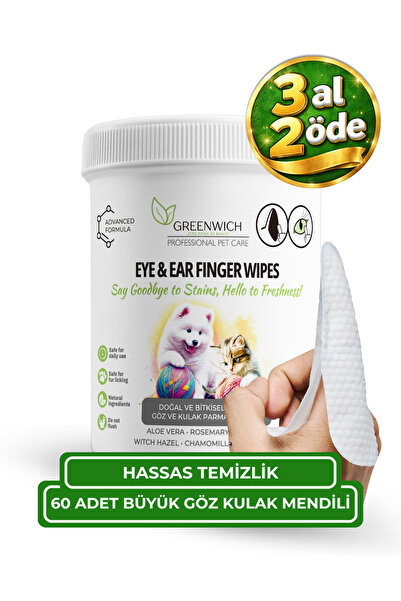 Greenwich Zero Point of Beauty Göz Kulak Çene Pati Büyük Boy Parmak Mendil 60...