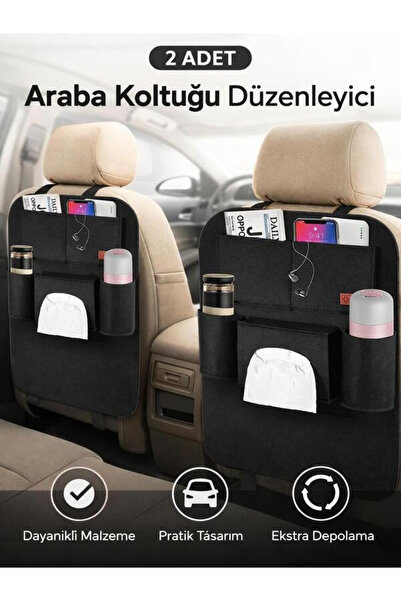 Ankaflex 2 Pcs Car Vehicle Seat Back Organizer Seat Back Storage Organizer Au...
