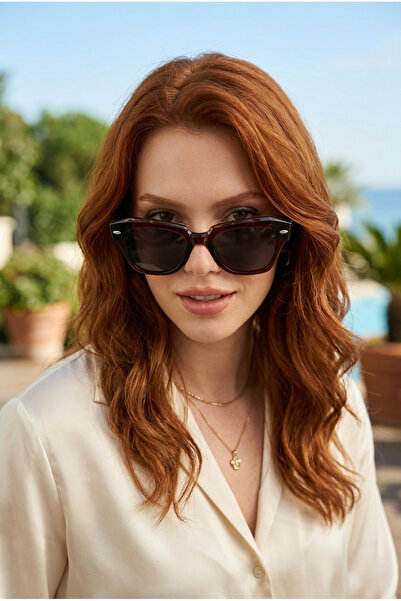 MONAL Venüs Coffee Sunglasses Wayfarer Black Glass Color