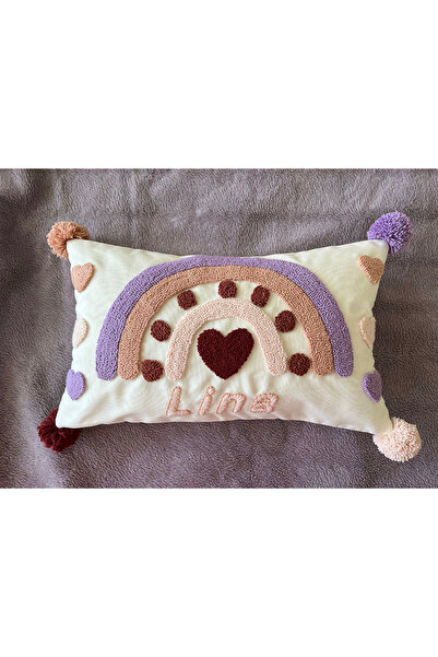 afralya home Bebek Çocuk Odası Isimli Dekoratif Yastık Kılıfı /takı Yastığı K...