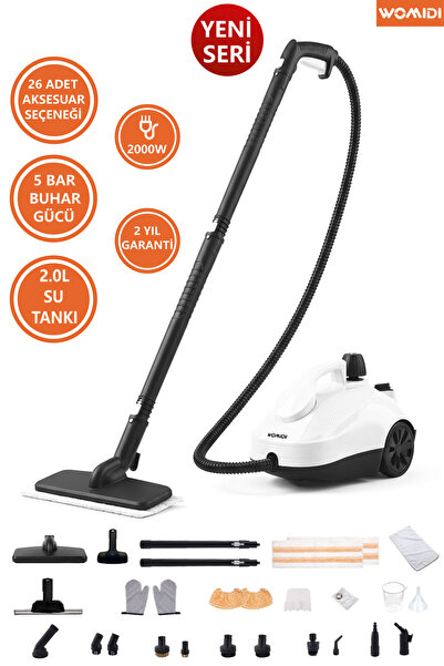 womidi SW618-D Çok Fonksiyonlu 28 Parça Buharlı Temizleyici Paspas - Buharlı ...