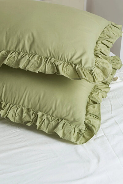 Magnolia Σετ 2 μαξιλαροθήκες 100% βαμβακερές με βολάν 50x70εκ. |   Κατάλληλο ...