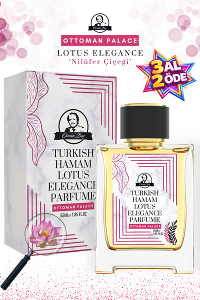 Özcan Bey Ottoman Serisi Nilüfer Çiçeği Kokulu Parfüm Lotus Elegance 55ml