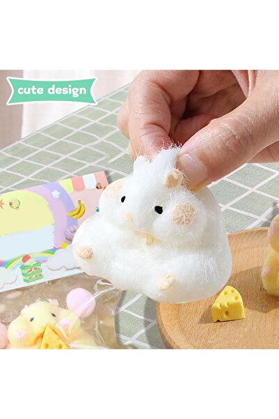 Arabest 3 Inch Squishy Hamster Squeeze Toy, Soft Stress Relief Fidget for Kid...