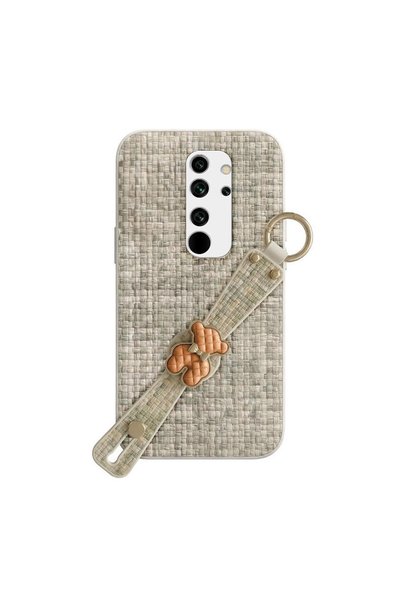 Zebana Xiaomi Redmi Note 8 Pro Compatible Case Teddy Silicone Case Beige
