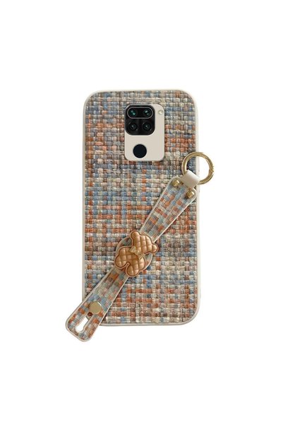 Zebana Xiaomi Redmi Note 9 Compatible Case Teddy Silicone Case Orange