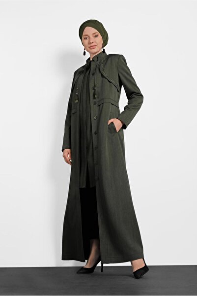 Alvina HAKİM YAKA GİZLİ DÜĞMELİ PARDESÜ 10007