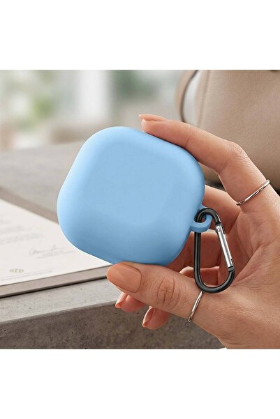 Samsung حافظة CaseOnn Galaxy Buds 4 من السيليكون غير اللامع باللون الأزرق مع ...