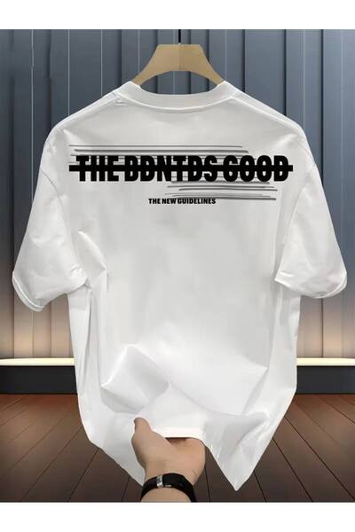 CLASSY.MODA Oversized White Unisex T-Shirt Printed Relaxed Fit Casual Stylish...