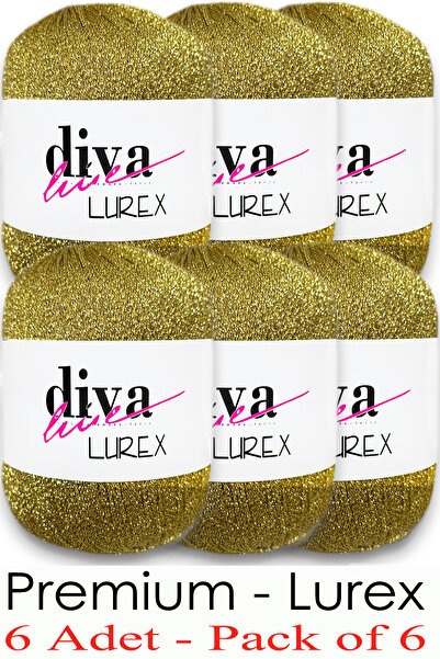 Diva İplik Lurex Premium - 01 Gold ( 6 lı Paket )