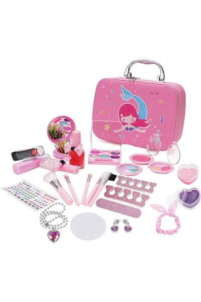 Roomlyne Kids Makeup Kit for Girls - Washable Girls Makeup Kit
