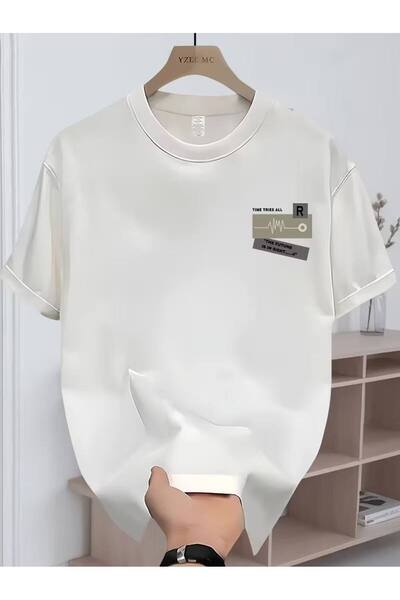 CLASSY.MODA Oversized White Unisex T-Shirt Printed Relaxed Fit Casual Stylish...