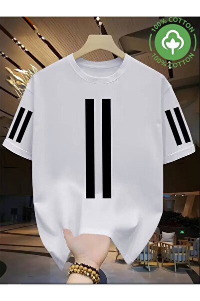 CLASSY.MODA Oversized White Unisex T-Shirt Printed Relaxed Fit Casual Stylish...