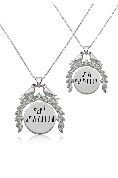 Moda Hilye www.modahilye.com Gümüş Aşk Kumruları Seni Seviyorum yazılı Gümüş ...