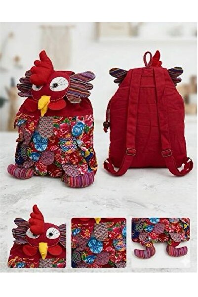 HÜCO BAZAAR Otantik Bohem Patchwork Baykuş Desenli Şık Bez Çanta