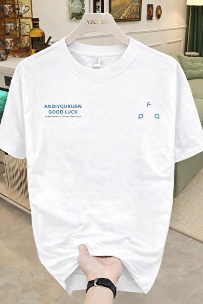 CLASSY.MODA Oversized White Unisex T-Shirt Printed Relaxed Fit Casual Stylish...