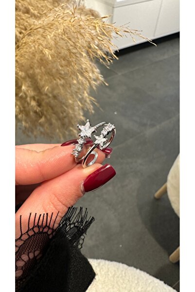 GLARE JEWELRY CO Luxury Star Model Couple Look Zircon Stone Stainless Steel R...