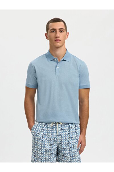 SELECTED Poloshirt Leinenmix